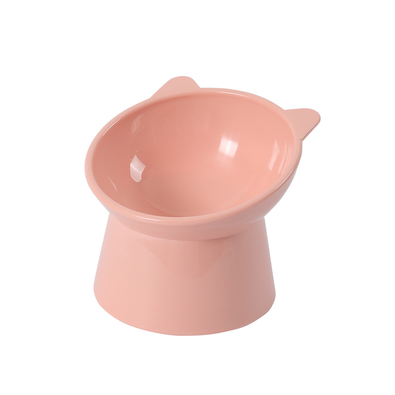 Tazón de gato de patas altas al por mayor en stock Estilo nórdico inclinado protección del cuello de dibujos animados antidetonante tazón para mascotas tazón de perro tazón de comida