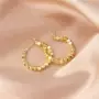 方圆小众s925银针耳圈