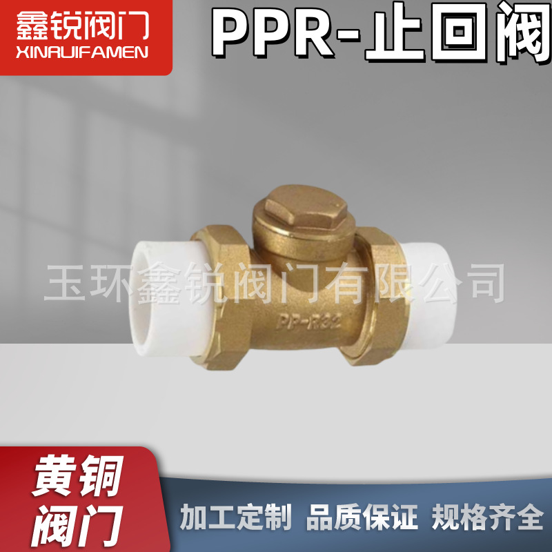 玉环PP-R卧式止回阀单向止回阀双热熔PP-R止回阀双活接防回流疏水
