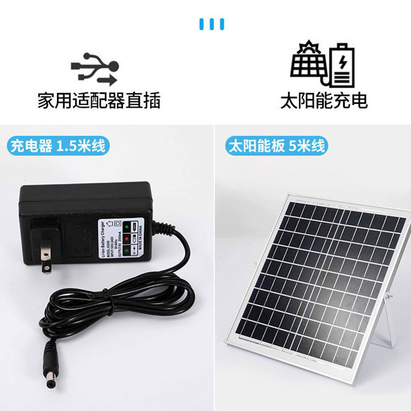 Ventilador de emergencia de apagón, campamento, super durabilidad, gran viento, ventilador de piso solar recargable, ventiladores Sola