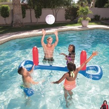 水上排球网充气足球门儿童成人篮球框水球门跷跷板团建聚会玩具