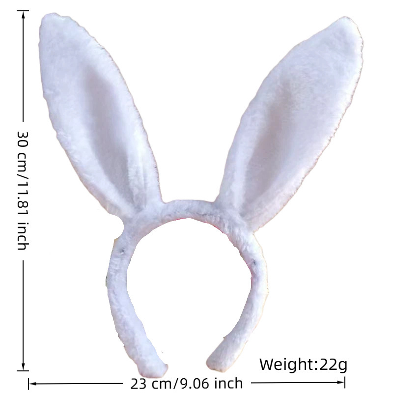 Transfronterizo luminoso conejo oreja banda de cabello adorable peluche banda de cabello oreja banda de cabello accesorios de vestir de fiesta de Pascua