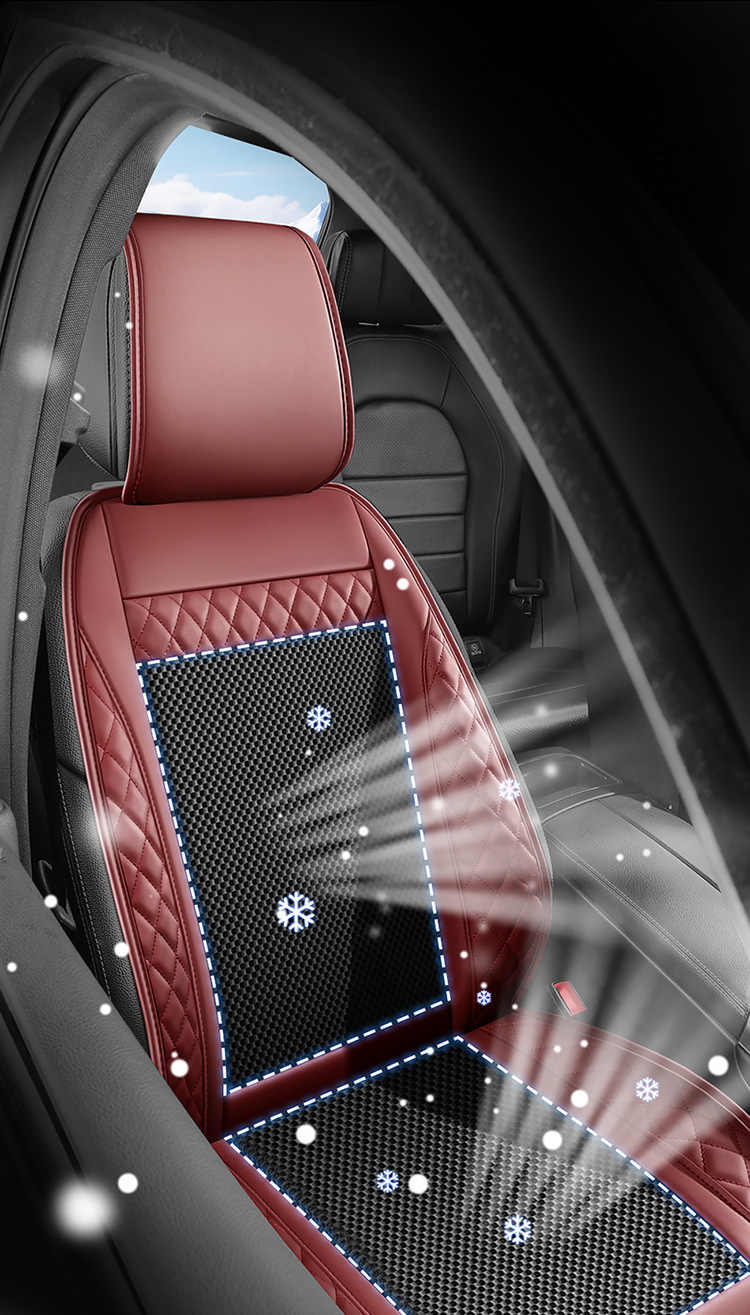 Summer Car Seat Ventilated Cushion with Fan 12V24V Truck Car Electric Air Conditioner Blower Massage Seat Cushion
