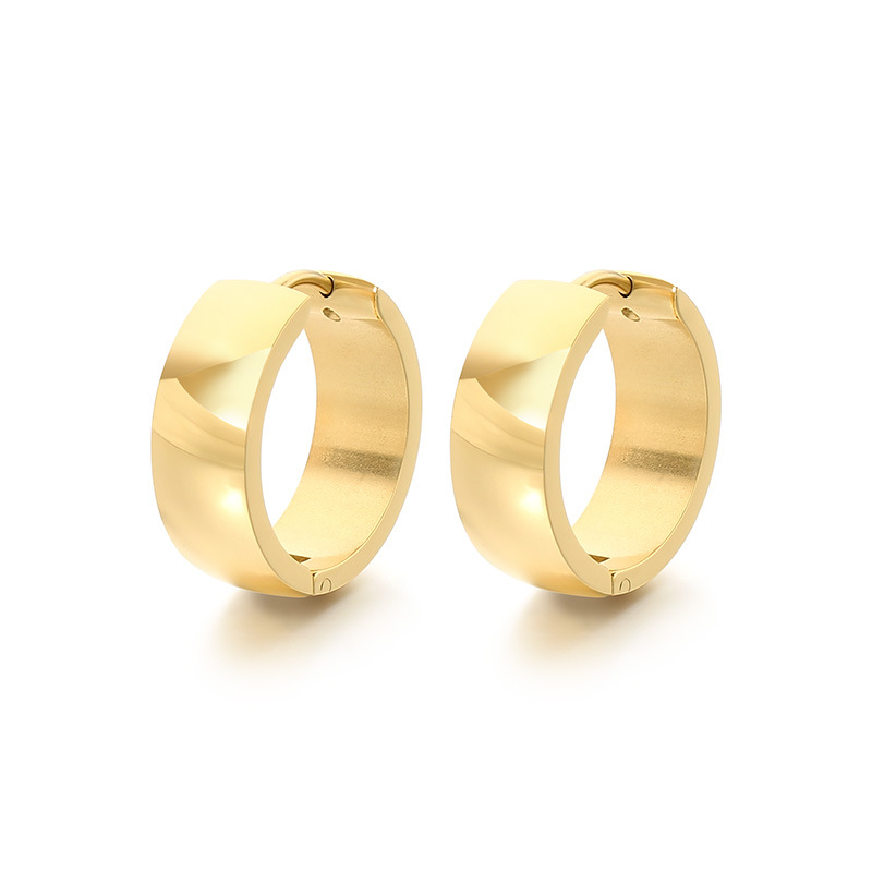 Minimalist Stainless Steel Hoop Earrings For Everyday Versatile Wear_voghion.com