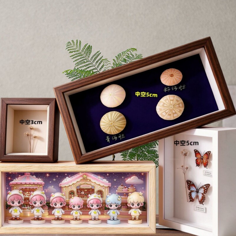 Hollow Three-Dimensional Photo Frame with Slot for Pulling Out Acrylic Display Frame DIY Dried Flower Specimen Figurine Blind Box Storage Picture Frame Hollow Three-Dimensional Photo Frame with Slot for Pulling Out Acrylic Display Frame DIY Dried Flower Specimen Figurine Blind Box Storage Picture Frame