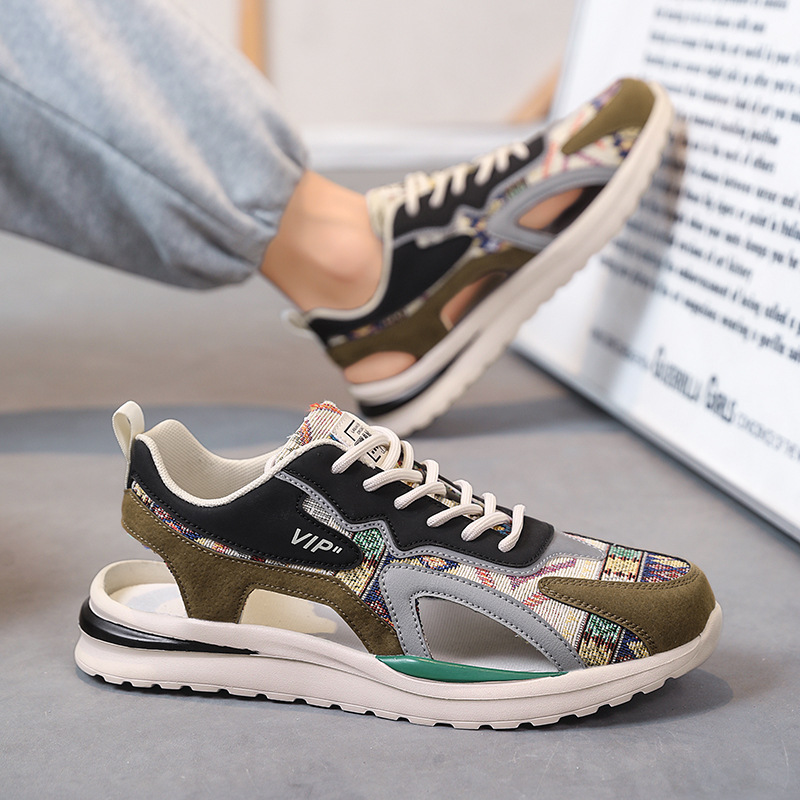 2025 verano nuevos zapatos de playa para hombres ventilados sandalias deportivas juveniles antideslizantes anti-desgaste zapatillas para hombres