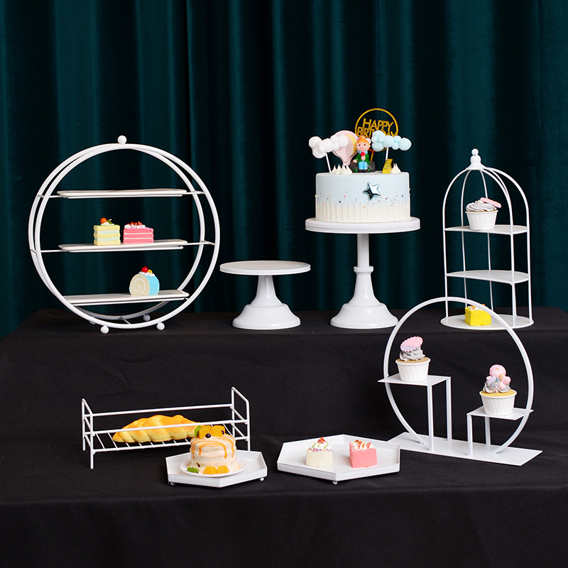 Hotel buffet cake stand boda postre Mesa decoración soporte bandeja traje té descanso por la tarde Merienda image 5