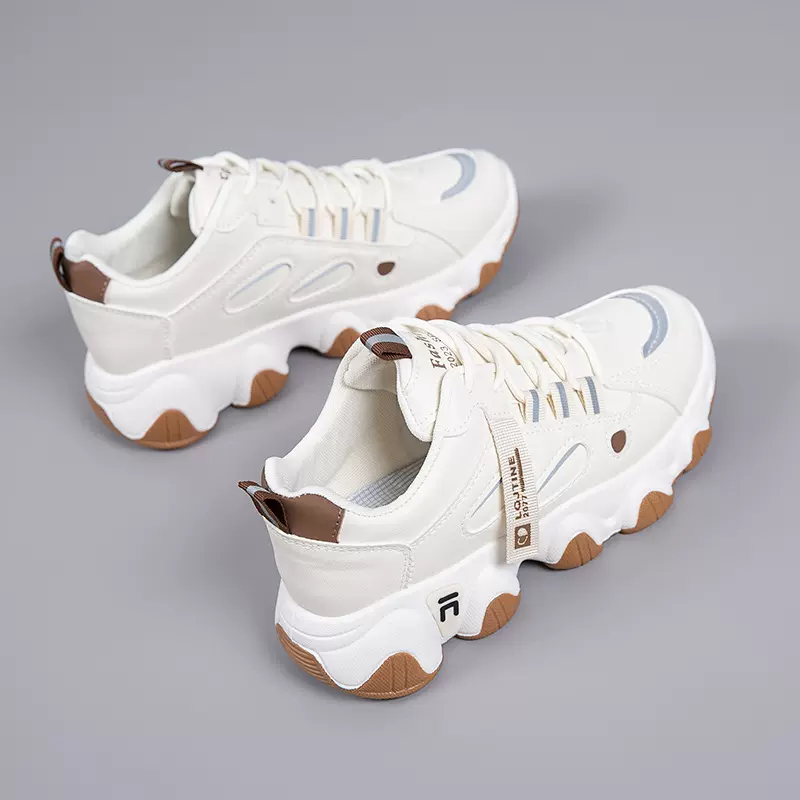 2025新款春秋季耐磨软底老爹鞋女士防滑运动鞋轻便款女时尚休闲鞋