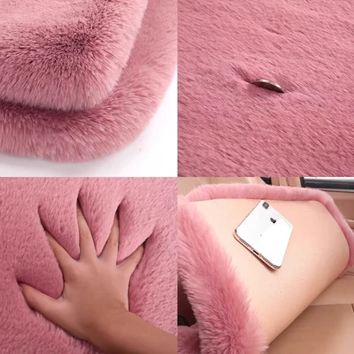 Rabbit Fur Car Seat Cushion Thickened Wool pad