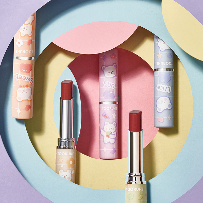 toorune yunxiong Lip Balm Lipstick female cameo brown matte niche female student cheap price not easy to decolorize peptide moisturizing