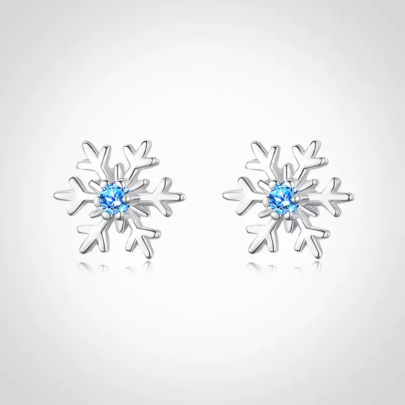 摩天轮雪花耳钉2023年新款潮耳饰纯银简约小巧耳坠气质高级感耳环