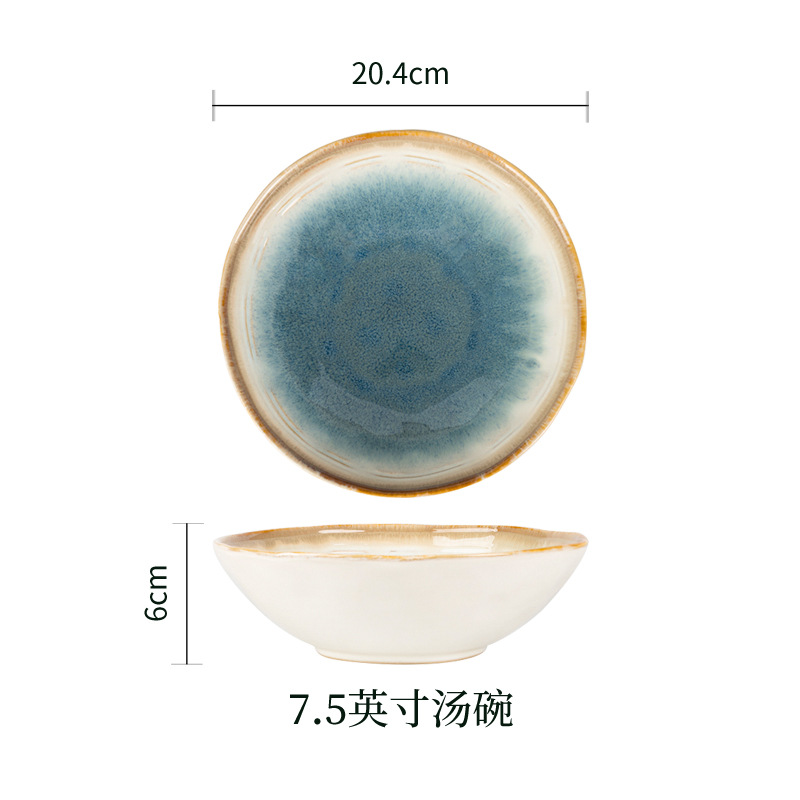 Fábrica de cerámica de Yuquan venta directa de platos de comedor caseros europeos platos de ensalada de forma especial platos de platos de cerámica de lujo ligeros platos