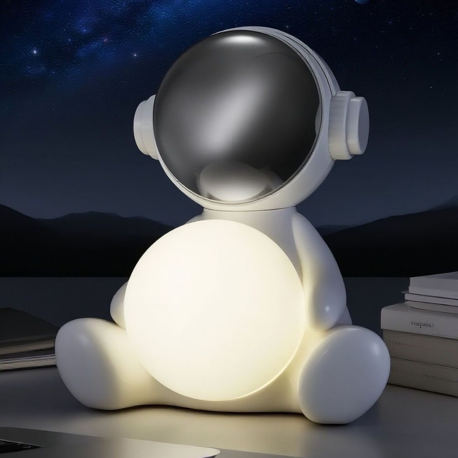 Astronauta altavoz bluetooth RGB lámpara de escritorio colorido ambiente lámpara recargable dormitorio estudio lámpara creativa decoración del hogar
