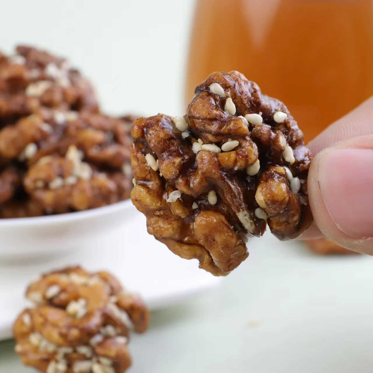 100克裝琥珀核桃仁 短視頻帶貨電商代發 堅果乾果 蜂蜜琥珀核桃仁