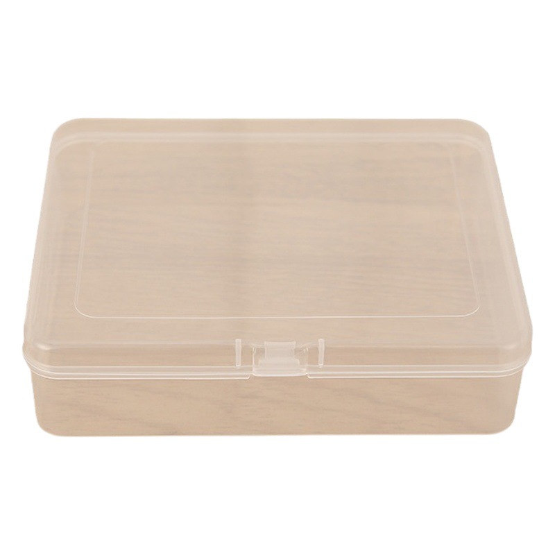Caja de almacenamiento transparente rectangular con tapa PP caja de plástico transparente caja de embalaje al por mayor menos de 150mm de largo