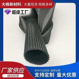 厂家供应异型硅胶管防滑齿轮条纹状空心硅胶套管食品级硅胶密封管