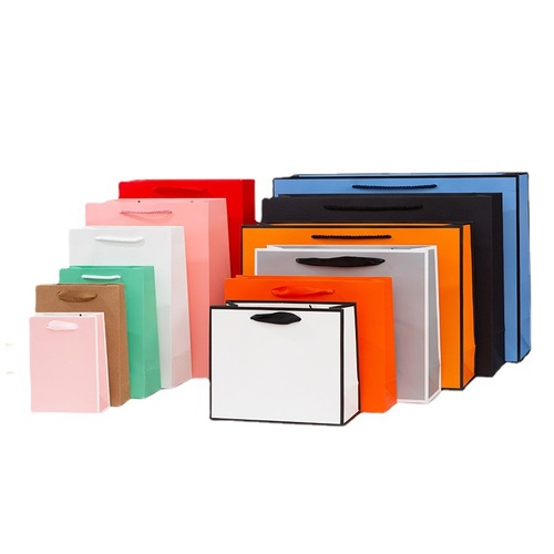 Thick Kraft Paper Bag Paper Handbag Shopping Clothing Store Packaging Bag Gift Bag Printing Logo 