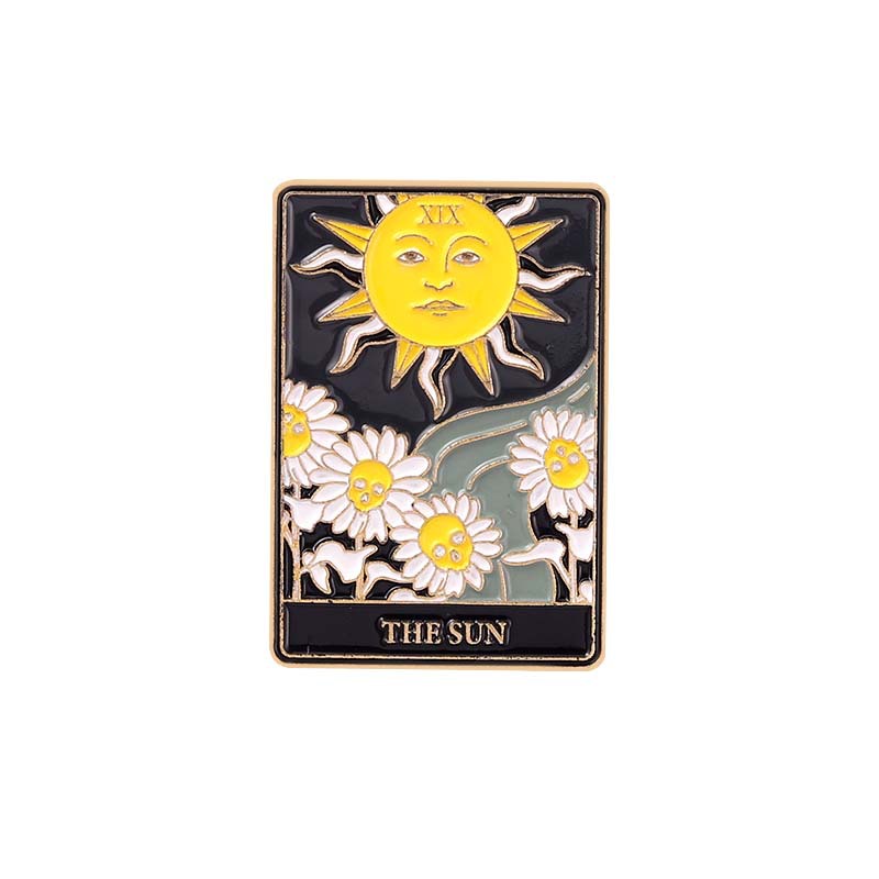 Tarot broche de la tarjeta insignia del metal uniforme collar pin botón cintura cierre comentarios bolsa accesorios ramillete bufanda hebilla