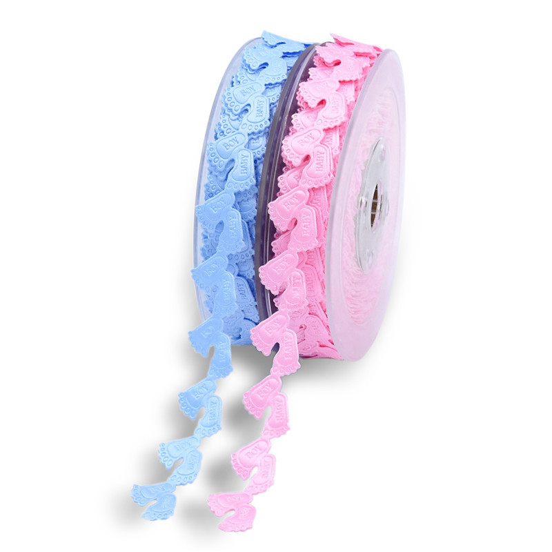 AliExpress bebé pies ultrasónicos repujado cinta cumpleaños fiesta decoración material bebé huellas cinta de encaje