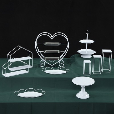 Decoración de mesa de postre de estilo europeo en forma de corazón estante bandeja de la torta decoración de la Mesa de la boda traje creativo té de la tarde Merienda rack