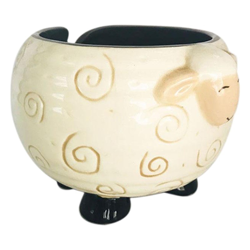 Transfronterizo americano Lindo ovejas de cerámica forma animal bola de lana de almacenamiento Tazón de almacenamiento clave de almacenamiento pasillo de almacenamiento en el hogar