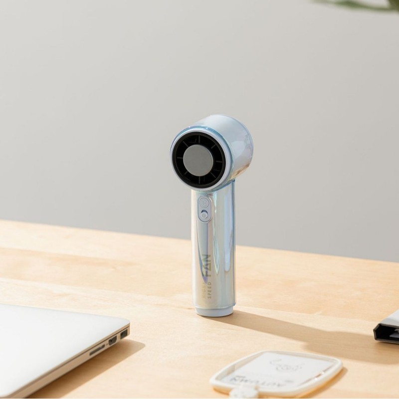新型高速冷凍USB手持ちファン屋外携帯100速風力軽音無葉ミニファン|undefined