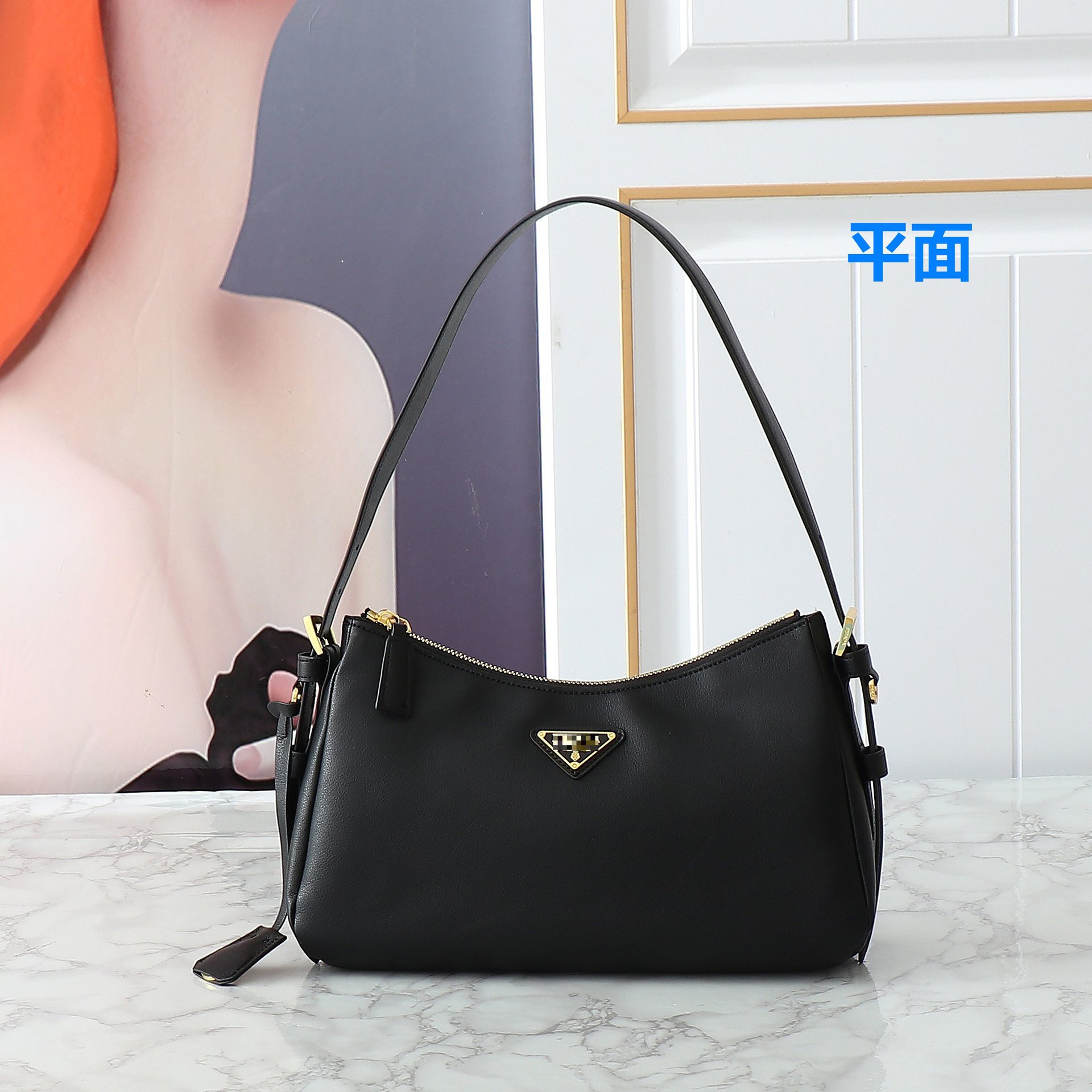 P家女士Aimée中号牛皮革时尚百搭斜挎单肩包