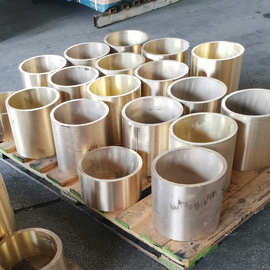 厂家供应锡青铜套 QSn6.5-0.1铜轴套法兰铜套可定尺寸开槽打孔
