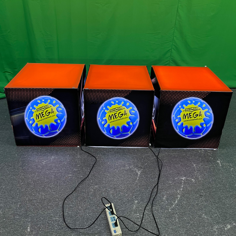 fábrica de shanghai hexahedro pantalla rápida espectáculo cartel de lámpara luminosa cubo marco cartel led lámpara cartel