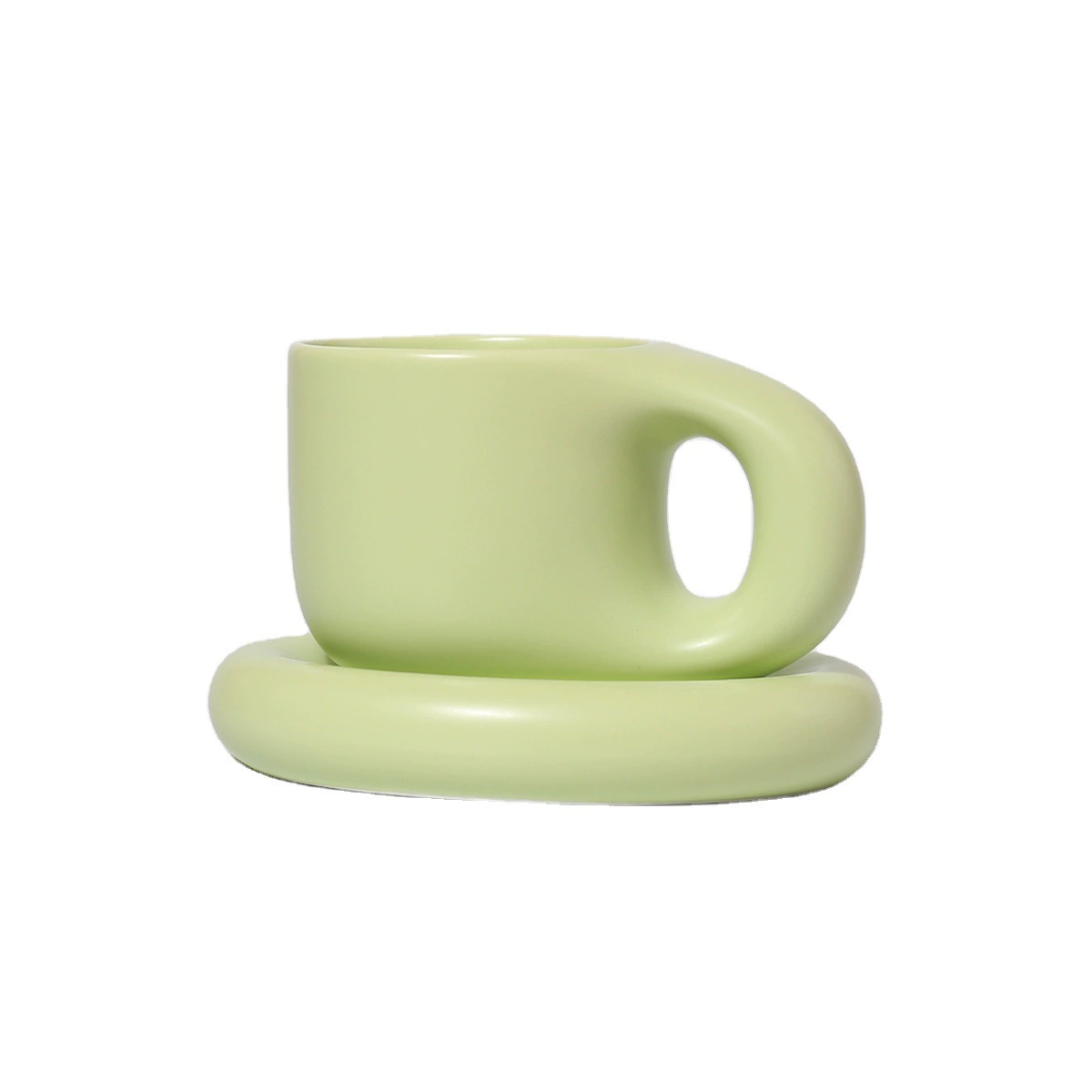 Ceramic coffee handle with glass, for beloved, internet celebrity