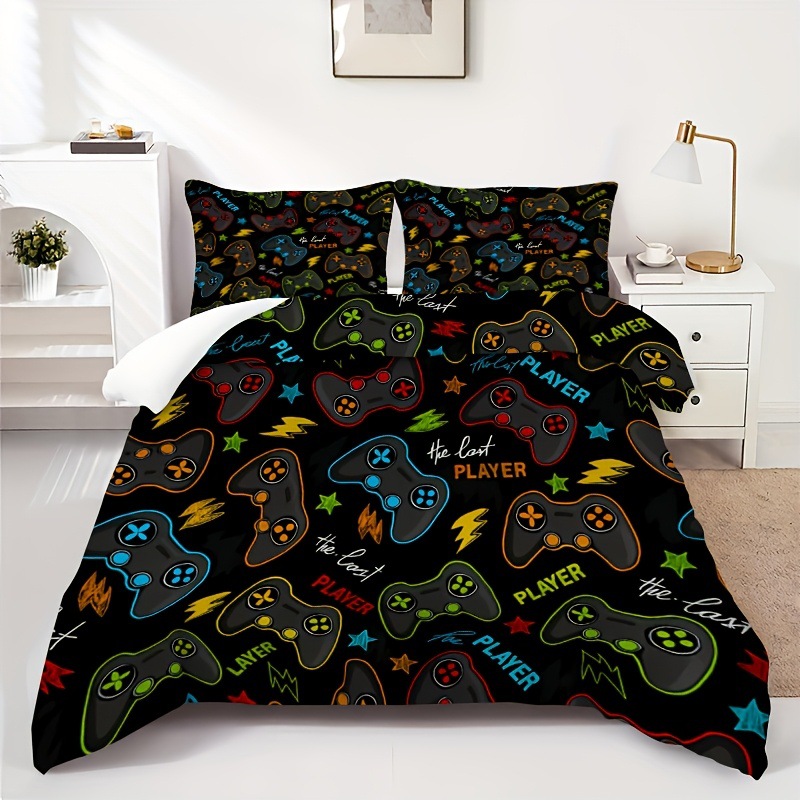 Impresión digital transfronteriza abrasión edredón juego de deportes electrónicos kits textiles suaves pro-piel TEMU / JIT