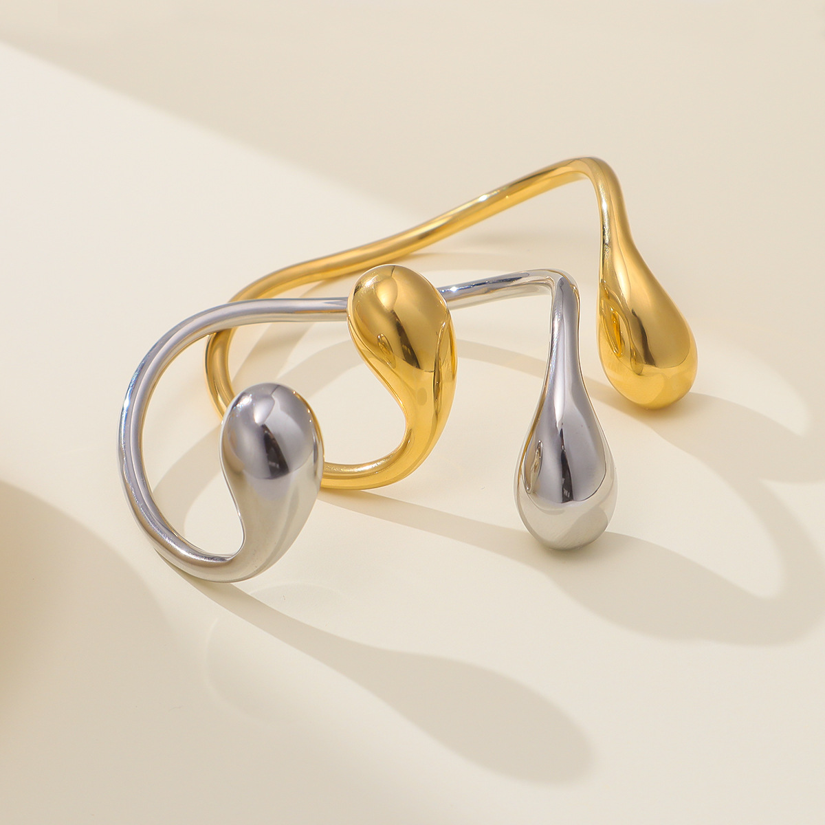 Titanium Steel Chain Material Simple Style Solid Color Titanium Steel Wholesale Bangle