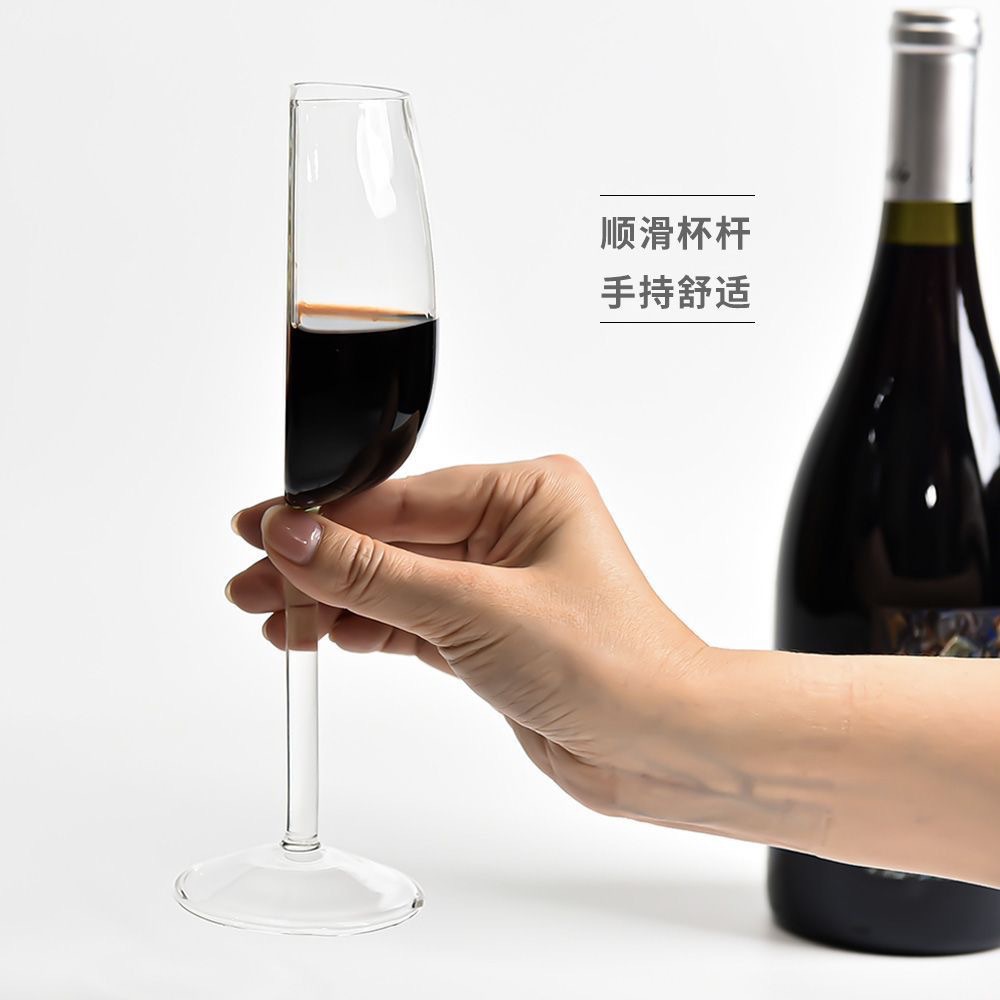 Elegante media copa de vino tinto, regalo creativo y divertido, copa de champán de vidrio, copa de vino, media copa de escape