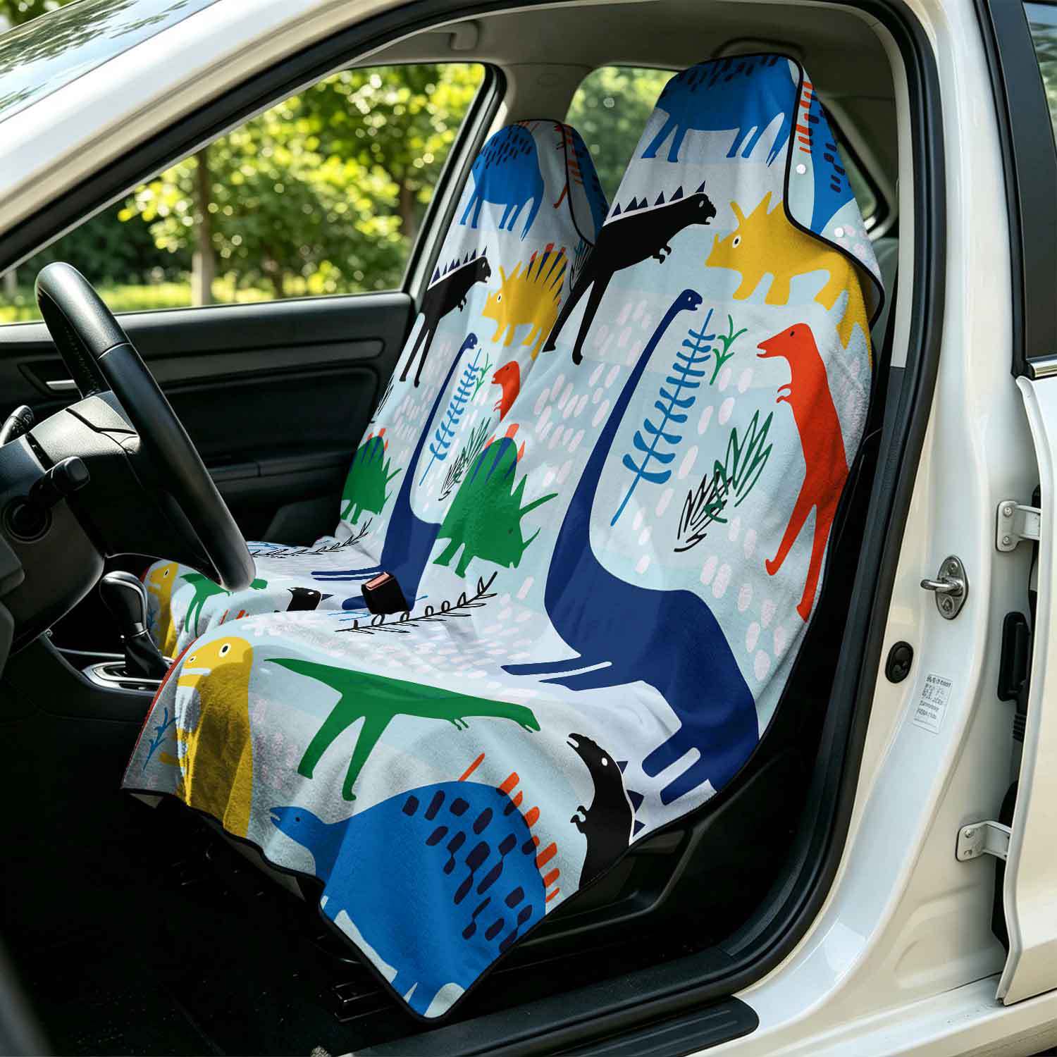 2-piece dual-use car seat cover, ultra-fine fiber, can be used as a beach towel, printed car protective seat cover 6