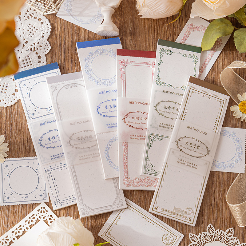 Momo Notebook Memory Freezing Series Removable Embossed Relief Handmade Journal Decorative Materials 20 Pcs