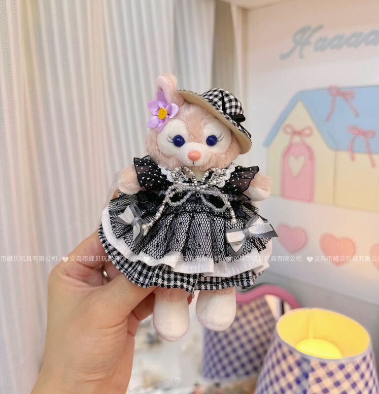 玲娜貝児の青い真珠のお姫様のスカートはぬいぐるみのかばんをつけてキーホルダーのメーカーを包んで直接販売します。|undefined