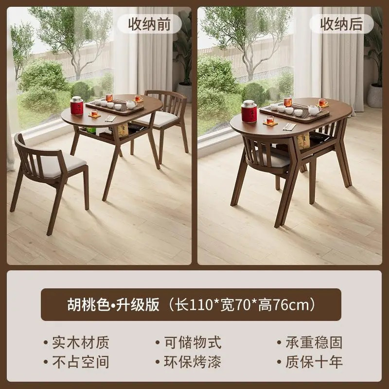 Salón de madera tronco balcón ocio mesas y sillas tres piezas conjunto pequeño conjunto de madera sólida mesa de té una mesa dos sillas mesa redonda combinación