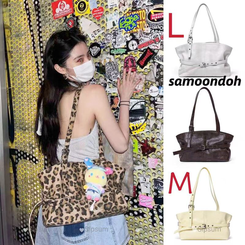 Samo Ondoh Korean Designer Brand Eyelet Buckle Side Zipper Shoulder Handbag Samo Ondoh Korean Designer Brand Eyelet Buckle Side Zipper Shoulder Handbag