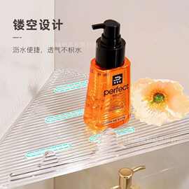 轻奢浴室亚克力置物架卫生间洗手间墙上三角收纳洗澡间厕所墙角架