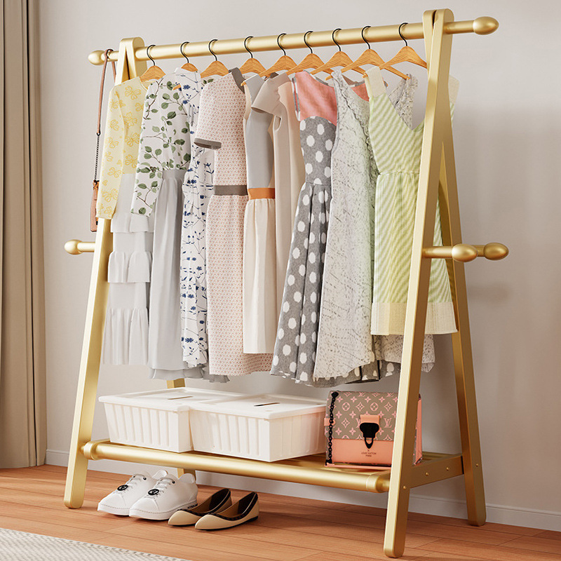 Carefully Selected Floor-Standing Simple Coat Rack for Home Use, Suitable for Balcony, Indoor, Bedroom, and Room Storage, Also Used as a Clothes Drying Rack