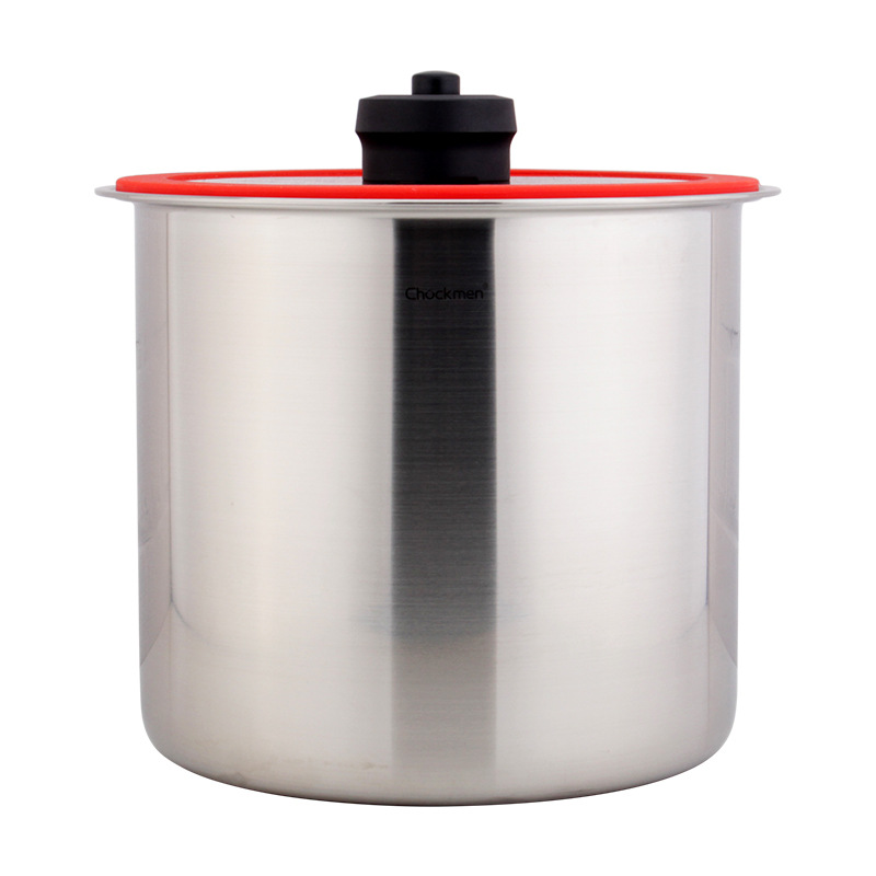 Chockmen Zhuo Deming 18 / 10 tanque de almacenamiento sellado multipropósito de acero inoxidable a prueba de humedad a prueba de insectos barril de arroz de 20 kg