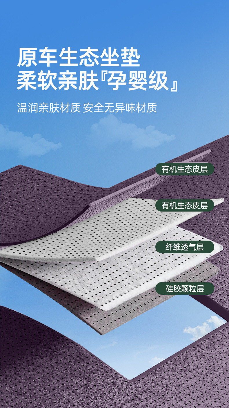 Suitable for Wenjie M6 full-cover seat cushion, universal for all seasons, slim waist seat cover, car interior accessories