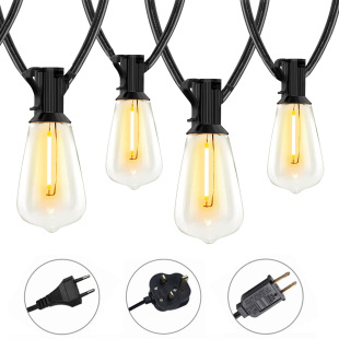 Indoor high-voltage plug-in US standard ST38 string lights E12 courtyard garden decorative lights outdoor camping lights led string lights