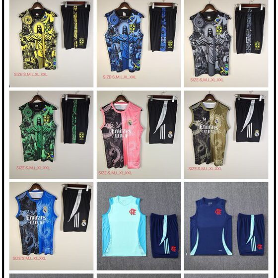Factory direct hot vest suit Real Madrid Paris Manchester United Chelsea Inter Barcelona Corinthians Mineiro