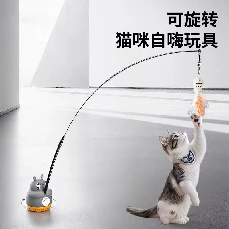 애완 동물 고양이 놀리기 스틱 도매 고양이 장난감 고양이 놀리기 텔레스코픽 고양이 놀리기 스틱 물어뜯기 방지 및 내마모성 대화형 장난감 애완 동물 용품