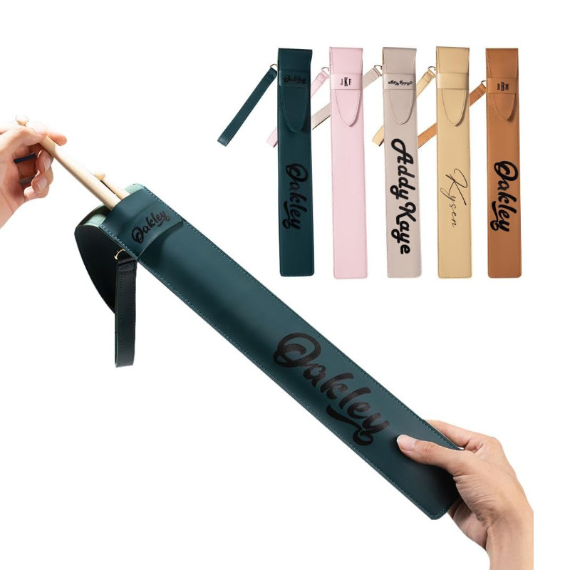 Drum Set Drumstick Bag Personalized Drumstick Storage Bag Drumstick Rack PU Waterproof Leather Hand Carrying Knocking Instrument Leather Case