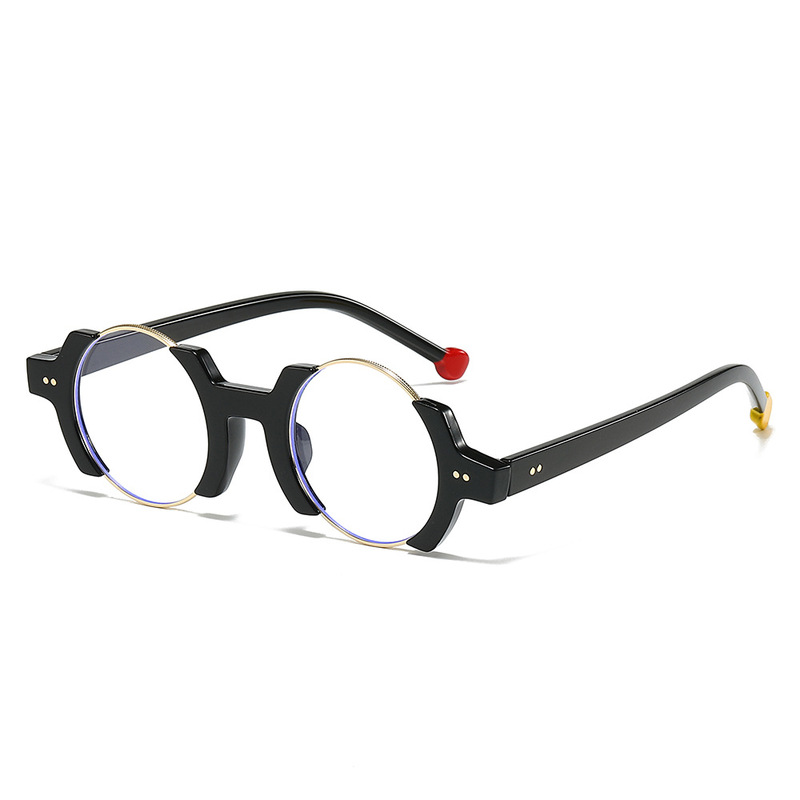 25 Cross-border New Italian Fashion Brand Color-matching Irregular Frame Hip-hop Fashion Decorative Frame Glasses Frame 25 Cross-border New Italian Fashion Brand Color-matching Irregular Frame Hip-hop Fashion Decorative Frame Glasses Frame