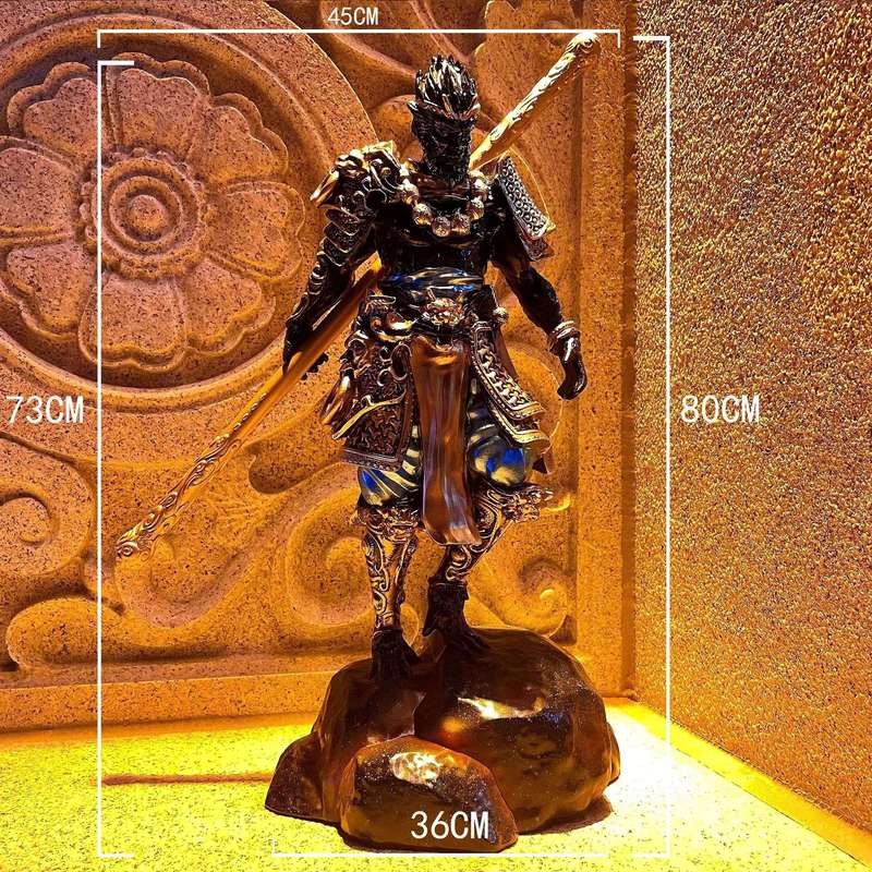 ブラック神話孫悟空装飾品ゴールデンフープスティックフィギュア孫悟空バッターウィンファイターeスポーツルームホームリビングルーム装飾|undefined
