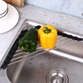 厨房水槽沥水架洗碗池可折叠滤水架碗架三角形不锈钢置物架收纳架