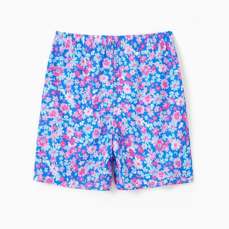 Family Matching Flora Print Swim Trunks or One Shoulder One